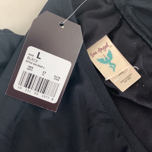 Sea Angel black deep V one piece bathing suit - Picture 3 of 4